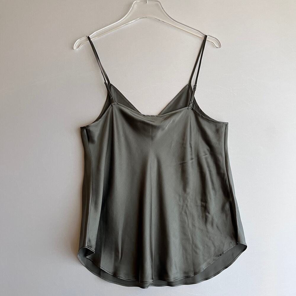 NWT ATM 100% Silk Cami in Olive L Coquette Elegant Classic Capsule Going Out Top - Picture 6 of 9